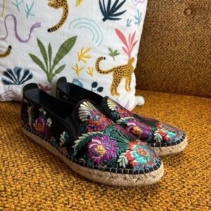 Floral Embroidered Espadrilles